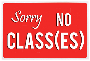 No Classes/Lessons – Monday, Feb. 17th, 6- 9 pm 🗓