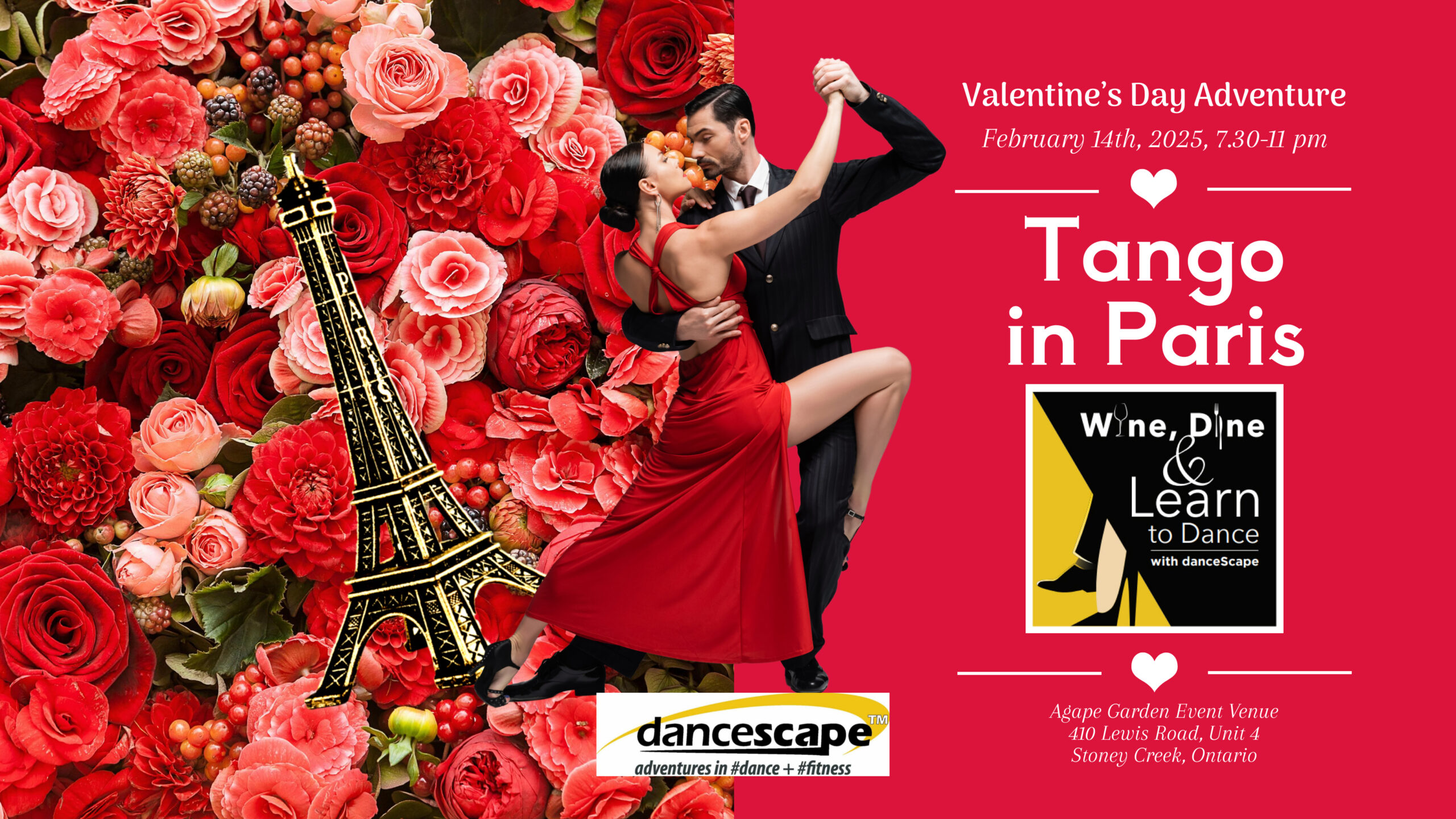 Tango in Paris – Wine, Dine & Learn to Dance “After Dinner” Event Experience